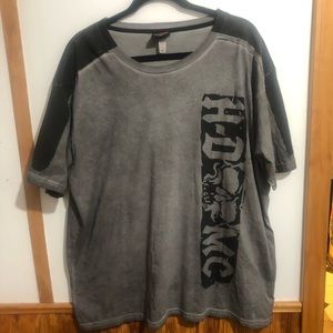 Harley Davidson Men’s HD MC Gray and Black Shirt